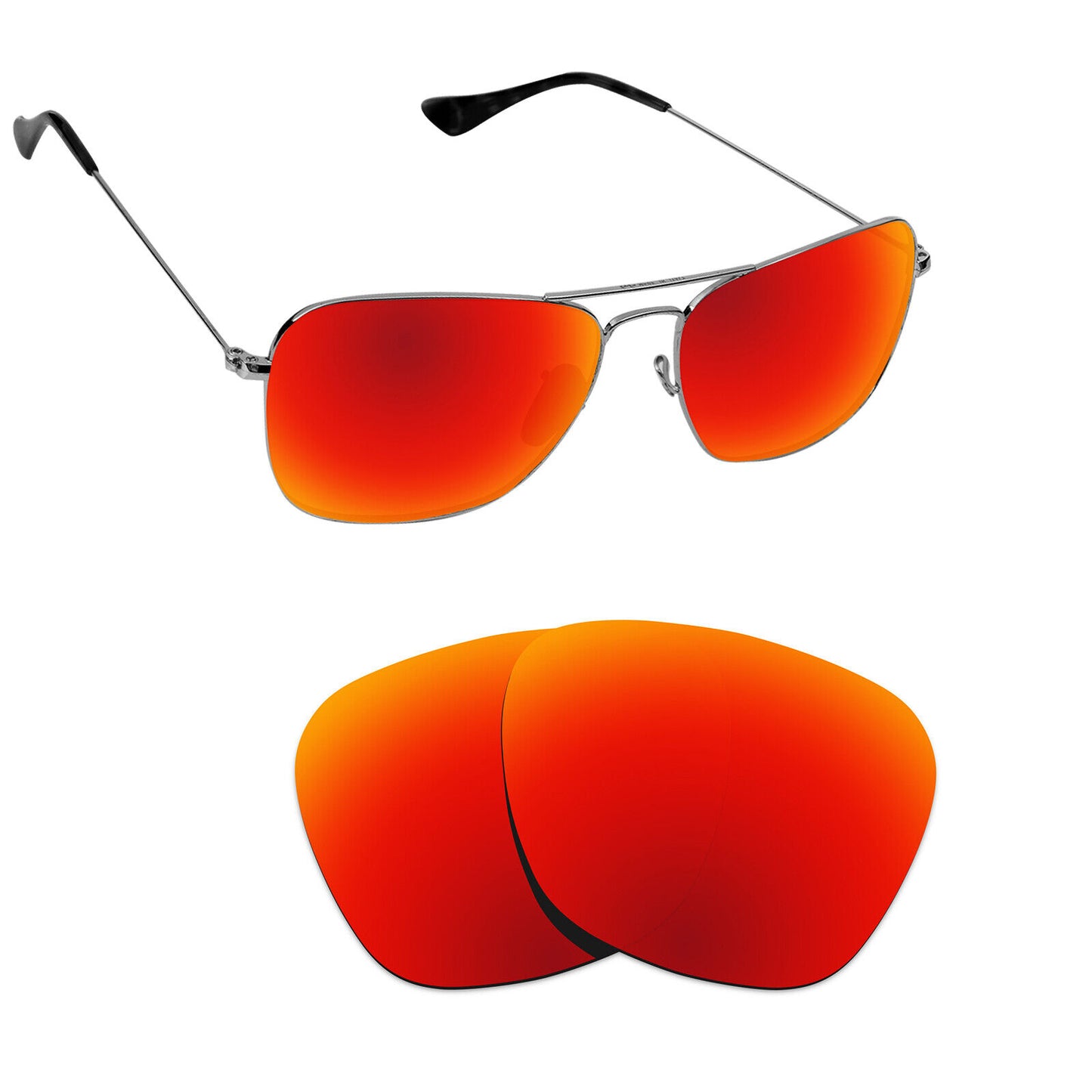 Hawkry Polarized Replacement Lenses for - RayBan-RB3136-58 Sunglass - Multiple