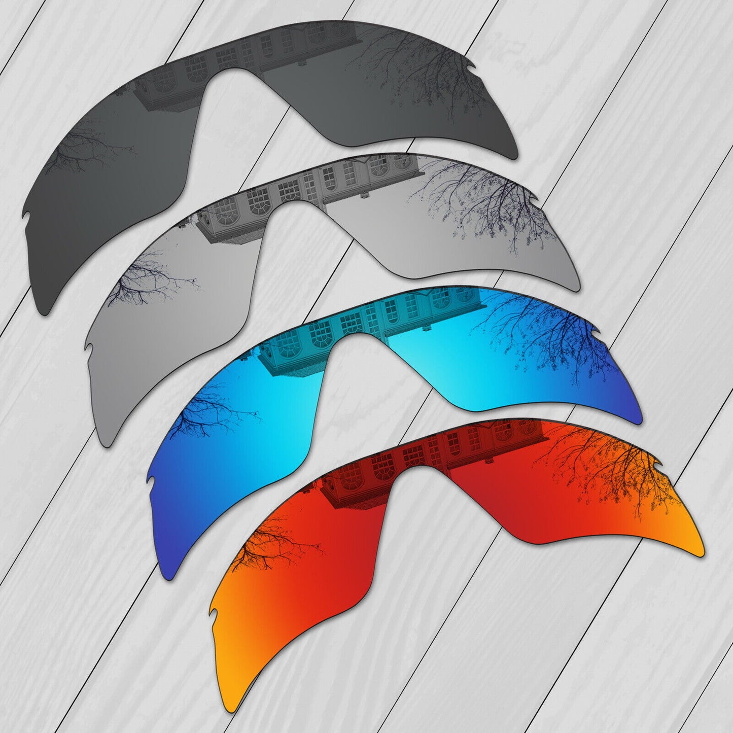 POLARIZED Replacement Lot Lenses For-Oakley Radar Range Sunglasses Anti-Scratch