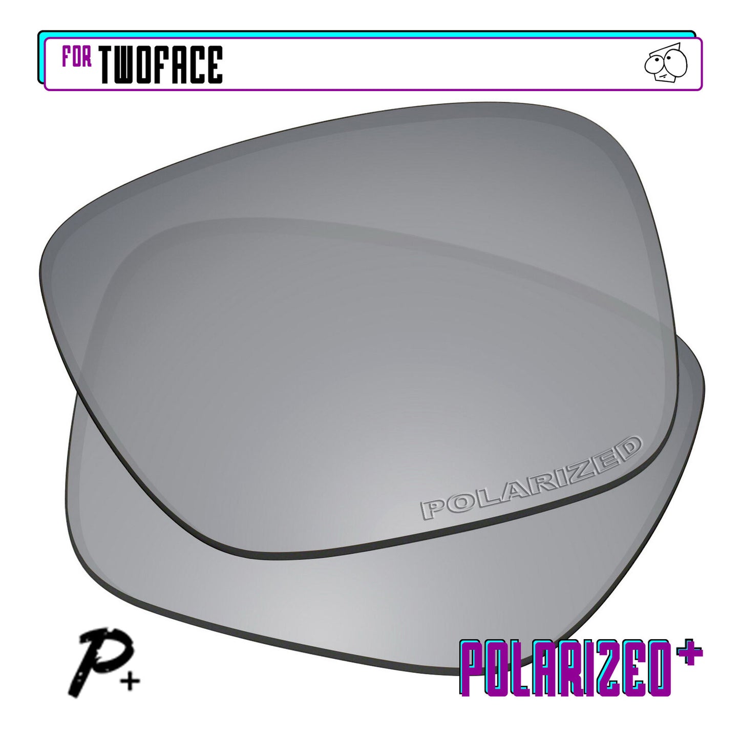 POLARIZED+ Replacement Lens For-Oakley Twoface Sunglass Anti-Scratch