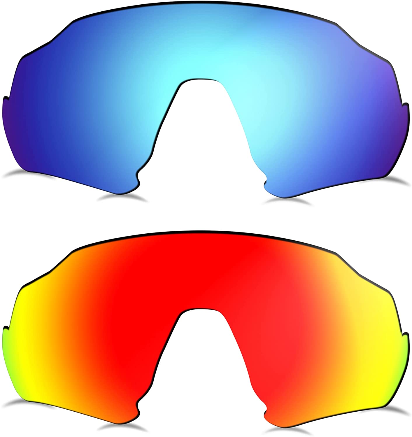 Prizo Polarized Replacement Lenses for Oakley Flight Jacket Sunglasses OO9401-2 Sets
