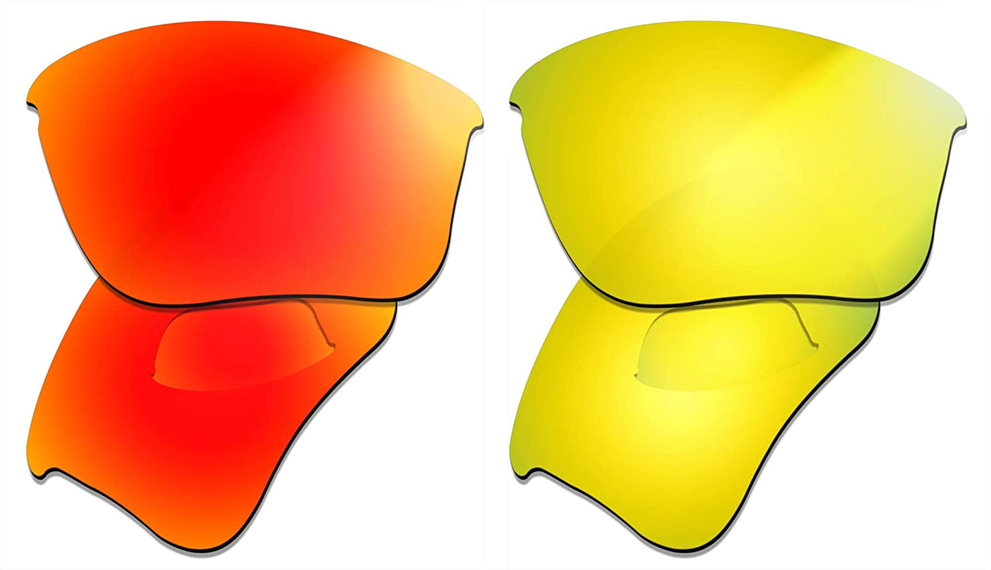 Prizo Polarized Replacement Lenses for Oakley Flak Jacket XLJ Sunglasses- Multi Options