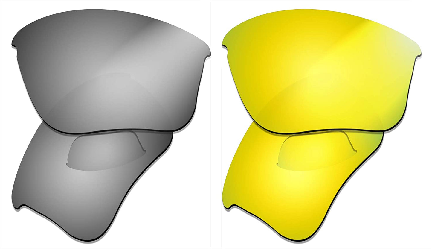 Prizo Polarized Replacement Lenses for Oakley Flak Jacket XLJ Sunglasses- Multi Options