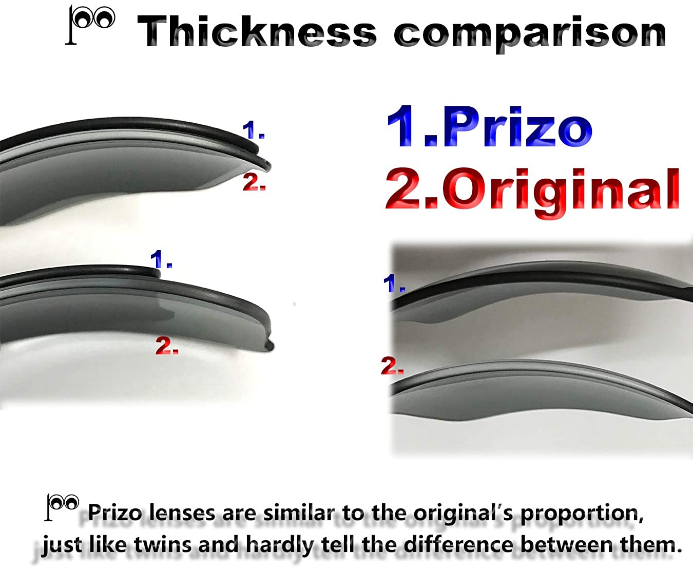 Prizo Polarized Lenses Replacement for Oakley Split Shot Sunglasses OO9416-2 Sets