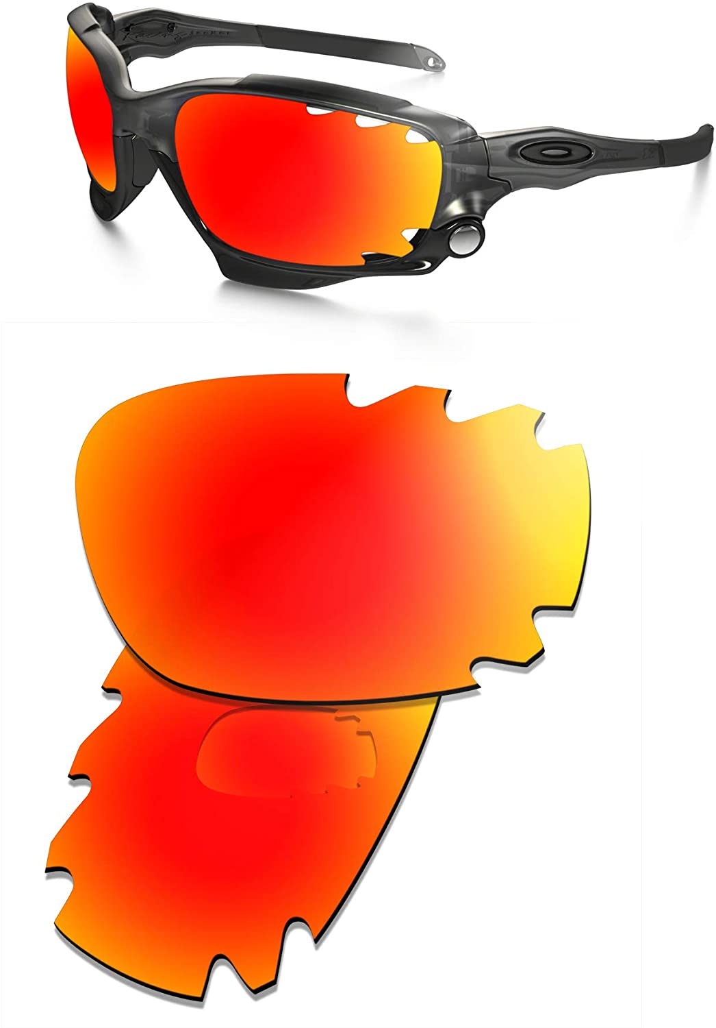 Prizo Polarized Replacement Lenses for Oakley Racing Jacket Sunglasses Vented - Multi Options