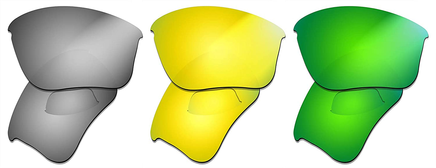 Prizo Polarized Replacement Lenses for Oakley Flak Jacket XLJ Sunglasses- Multi Options
