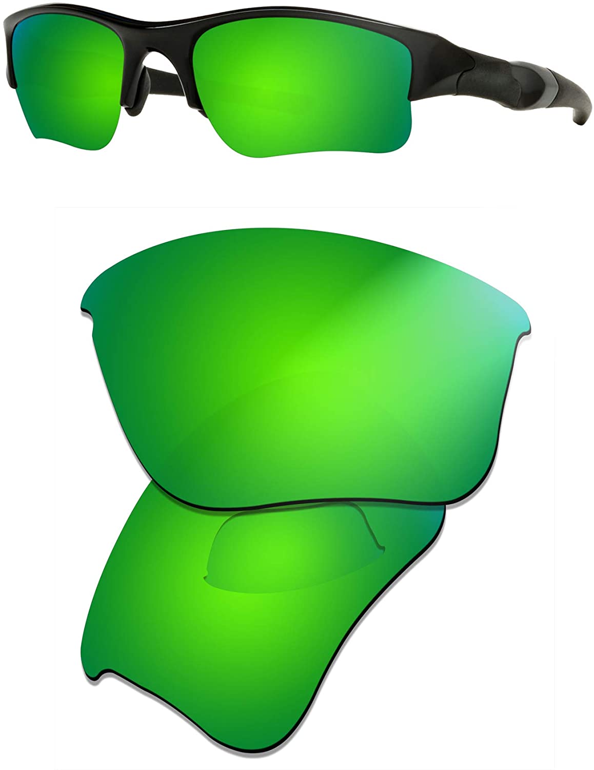 Prizo Polarized Replacement Lenses for Oakley Flak Jacket XLJ Sunglasses- Multi Options
