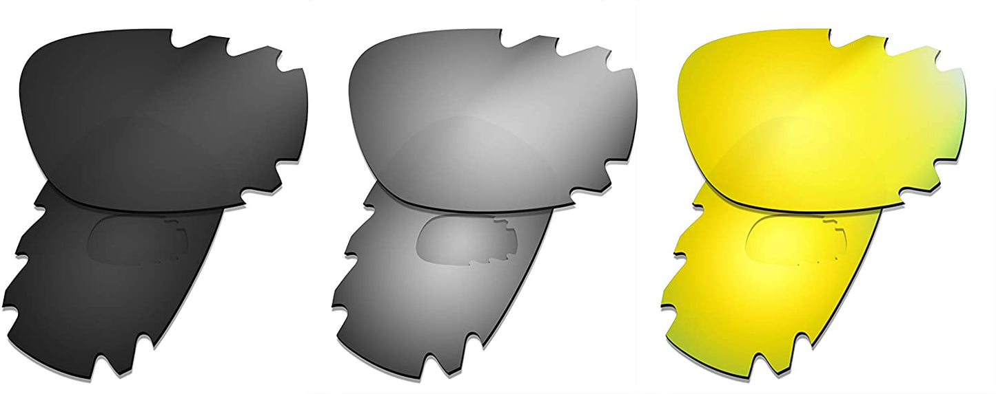 Prizo Polarized Replacement Lenses for Oakley Racing Jacket Sunglasses Vented - Multi Options