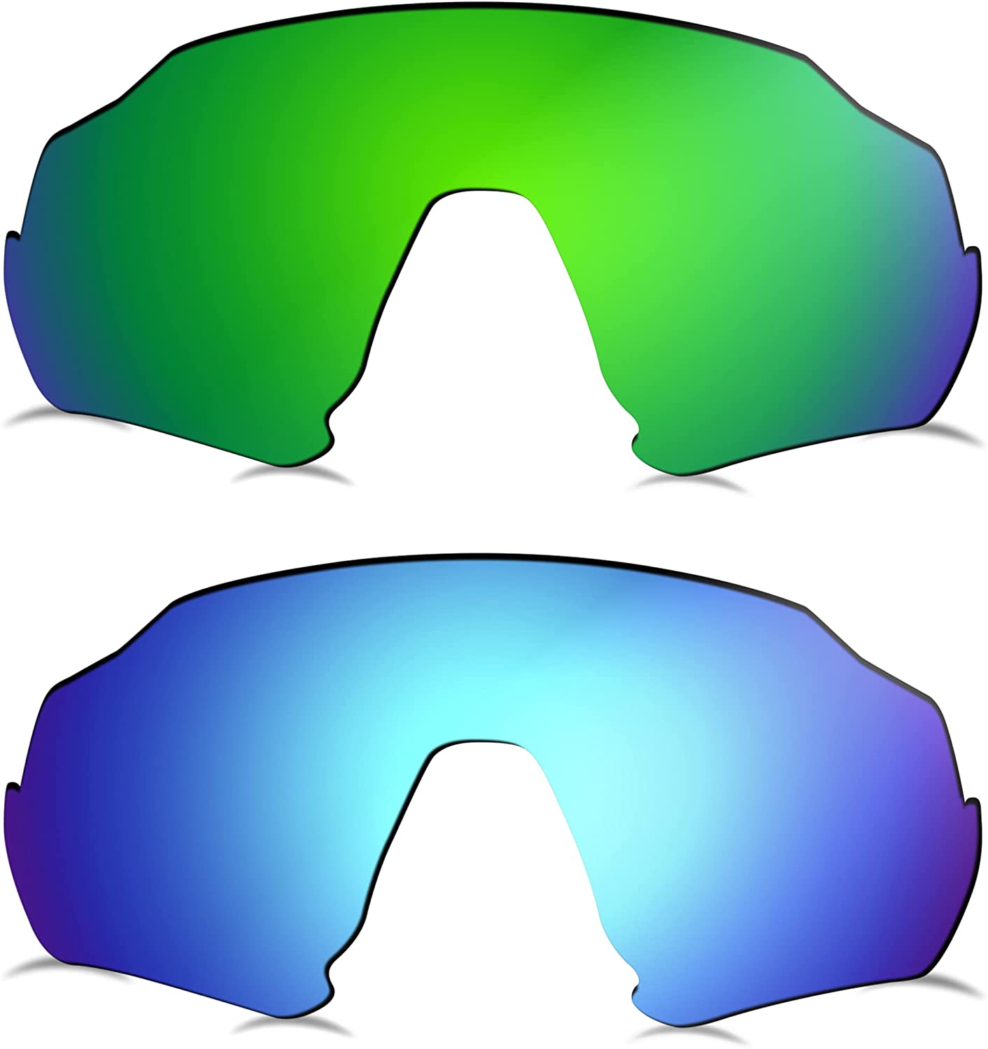 Prizo Polarized Replacement Lenses for Oakley Flight Jacket Sunglasses OO9401-2 Sets