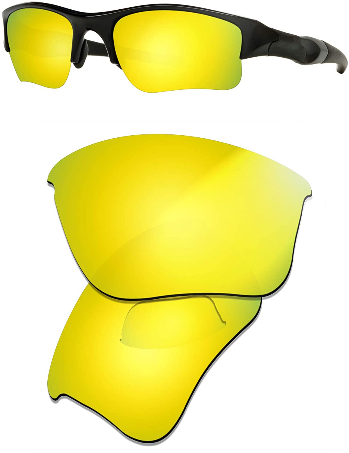 Prizo Polarized Replacement Lenses for Oakley Flak Jacket XLJ Sunglasses- Multi Options