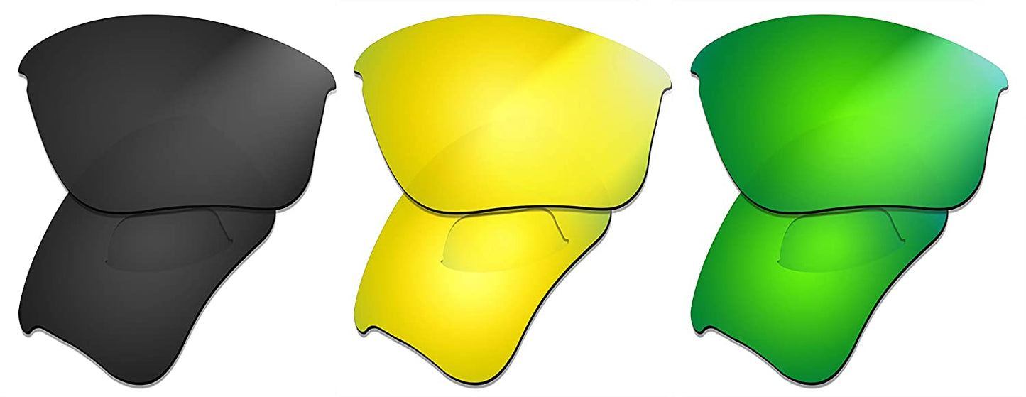 Prizo Polarized Replacement Lenses for Oakley Flak Jacket XLJ Sunglasses- Multi Options