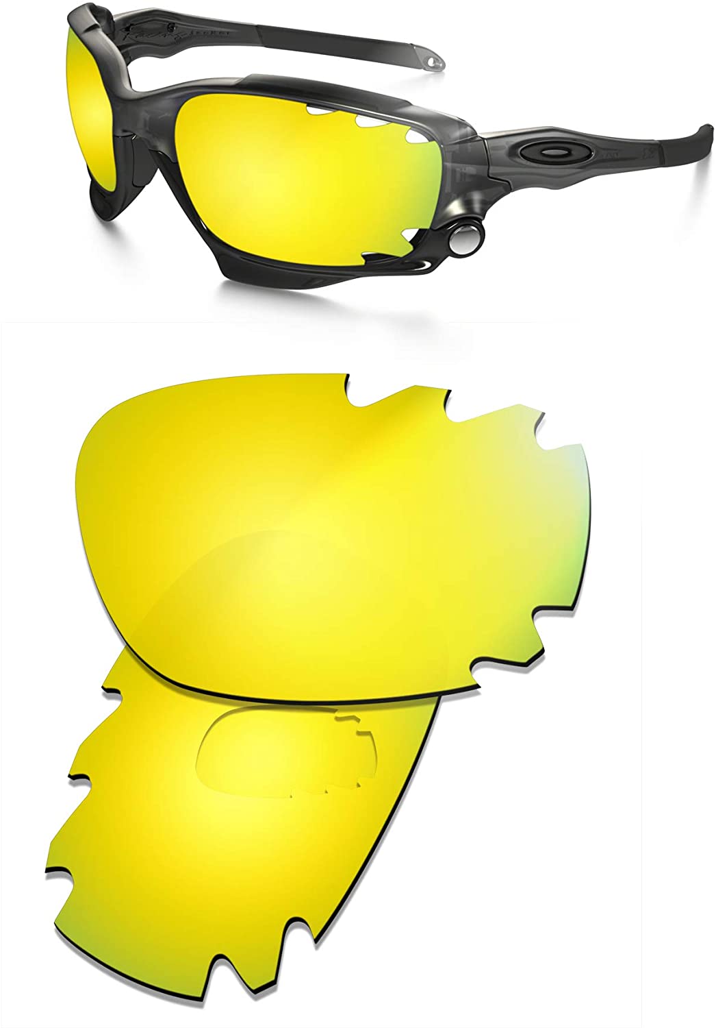 Prizo Polarized Replacement Lenses for Oakley Racing Jacket Sunglasses Vented - Multi Options