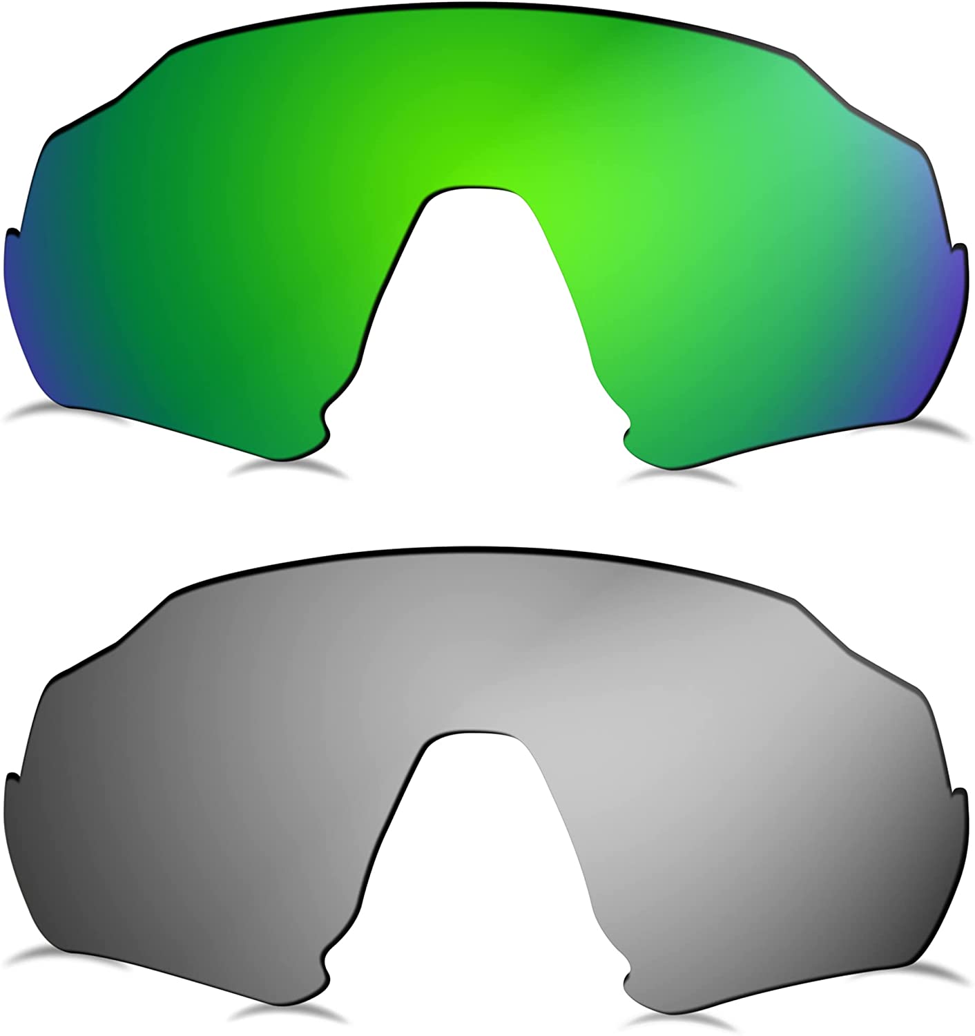 Prizo Polarized Replacement Lenses for Oakley Flight Jacket Sunglasses OO9401-2 Sets