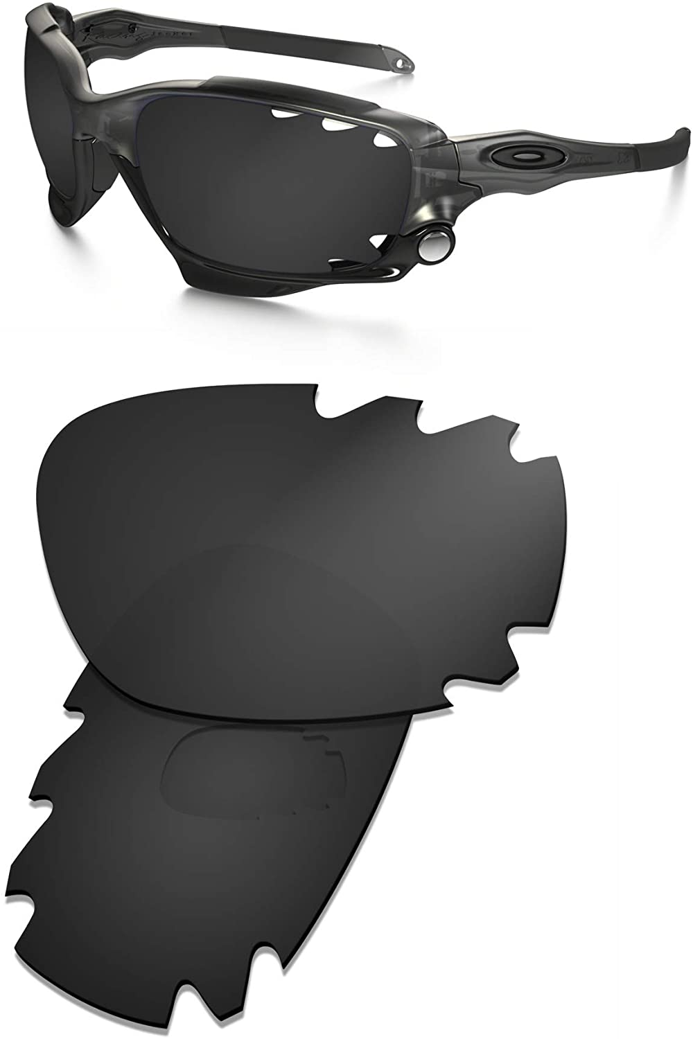 Prizo Polarized Replacement Lenses for Oakley Racing Jacket Sunglasses Vented - Multi Options