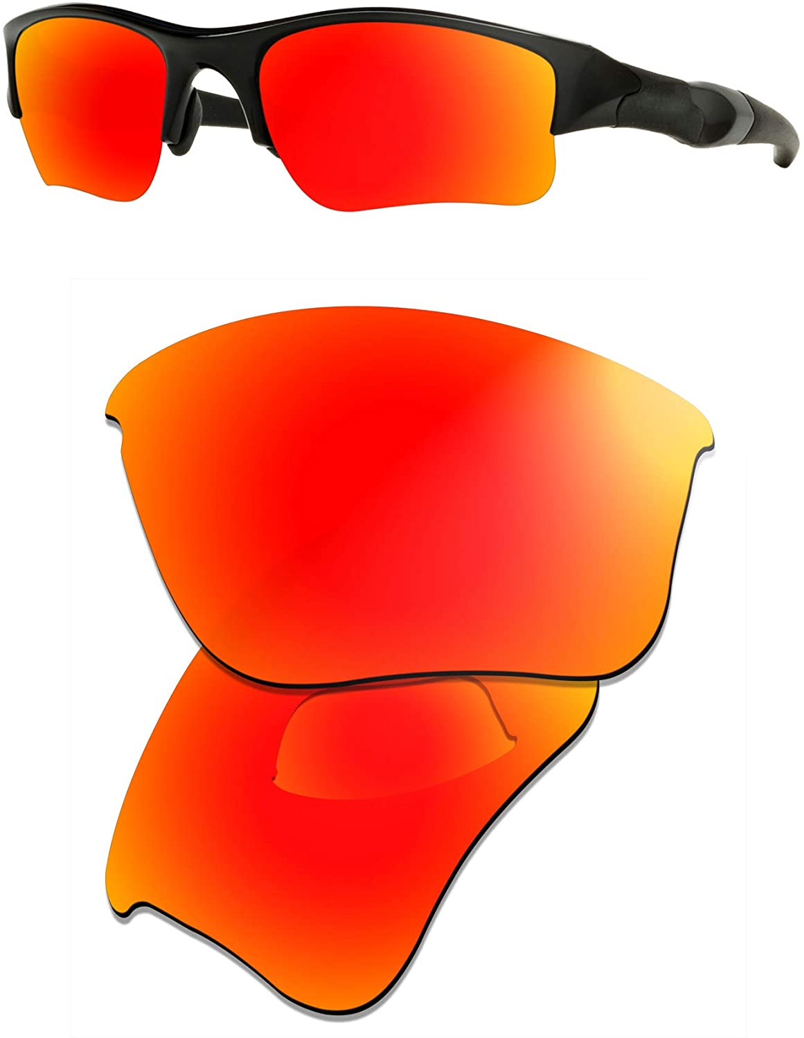 Prizo Polarized Replacement Lenses for Oakley Flak Jacket XLJ Sunglasses- Multi Options