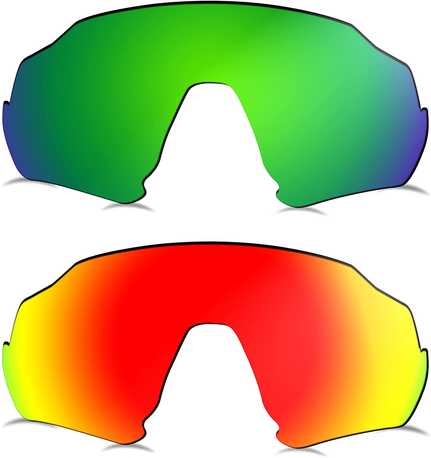 Prizo Polarized Replacement Lenses for Oakley Flight Jacket Sunglasses OO9401-2 Sets