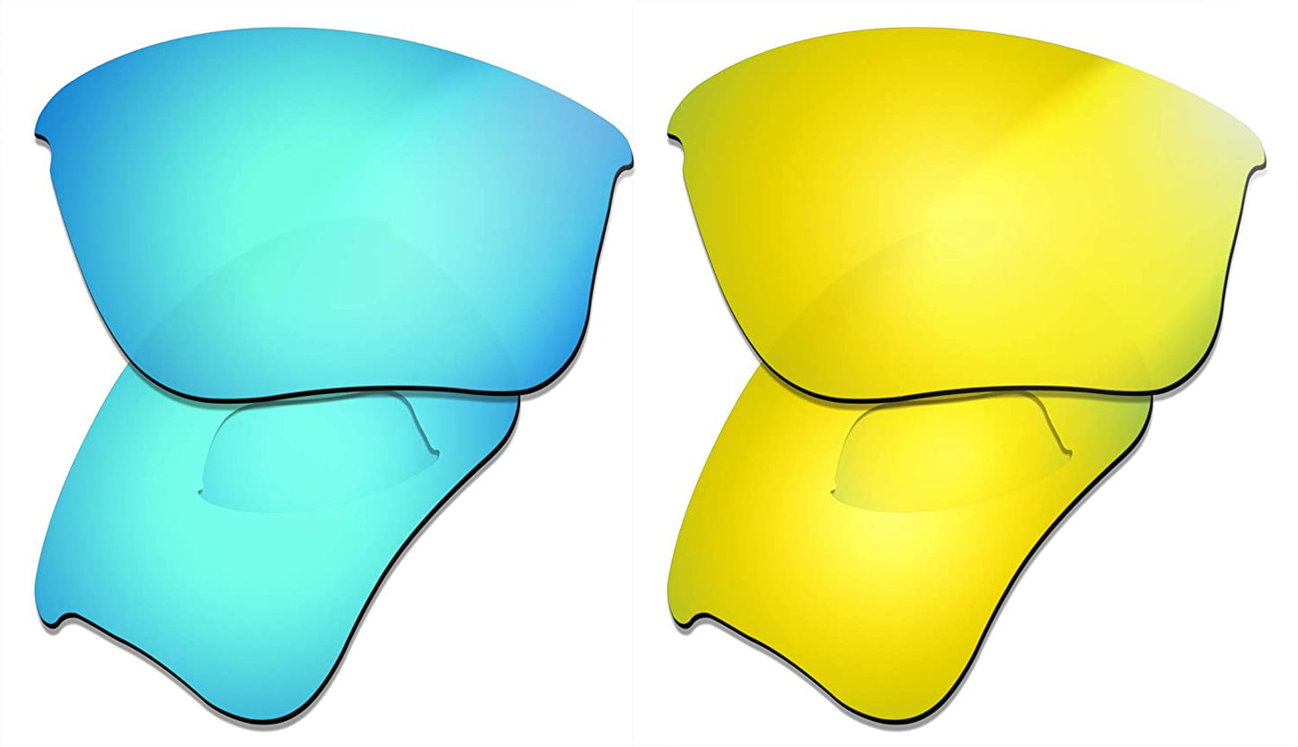 Prizo Polarized Replacement Lenses for Oakley Flak Jacket XLJ Sunglasses- Multi Options