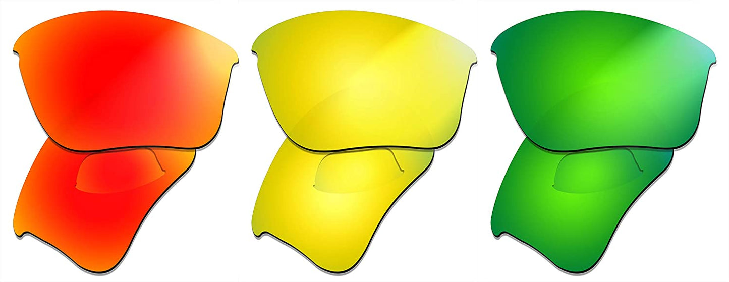 Prizo Polarized Replacement Lenses for Oakley Flak Jacket XLJ Sunglasses- Multi Options