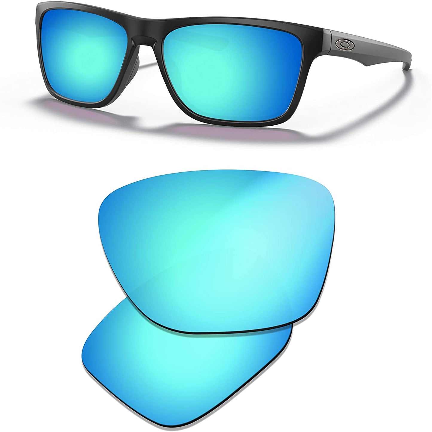 Prizo Polarized Lenses Replacement for Oakley Holston Sunglasses OO9334 - Multioptions (Black+Titanium+Blue)