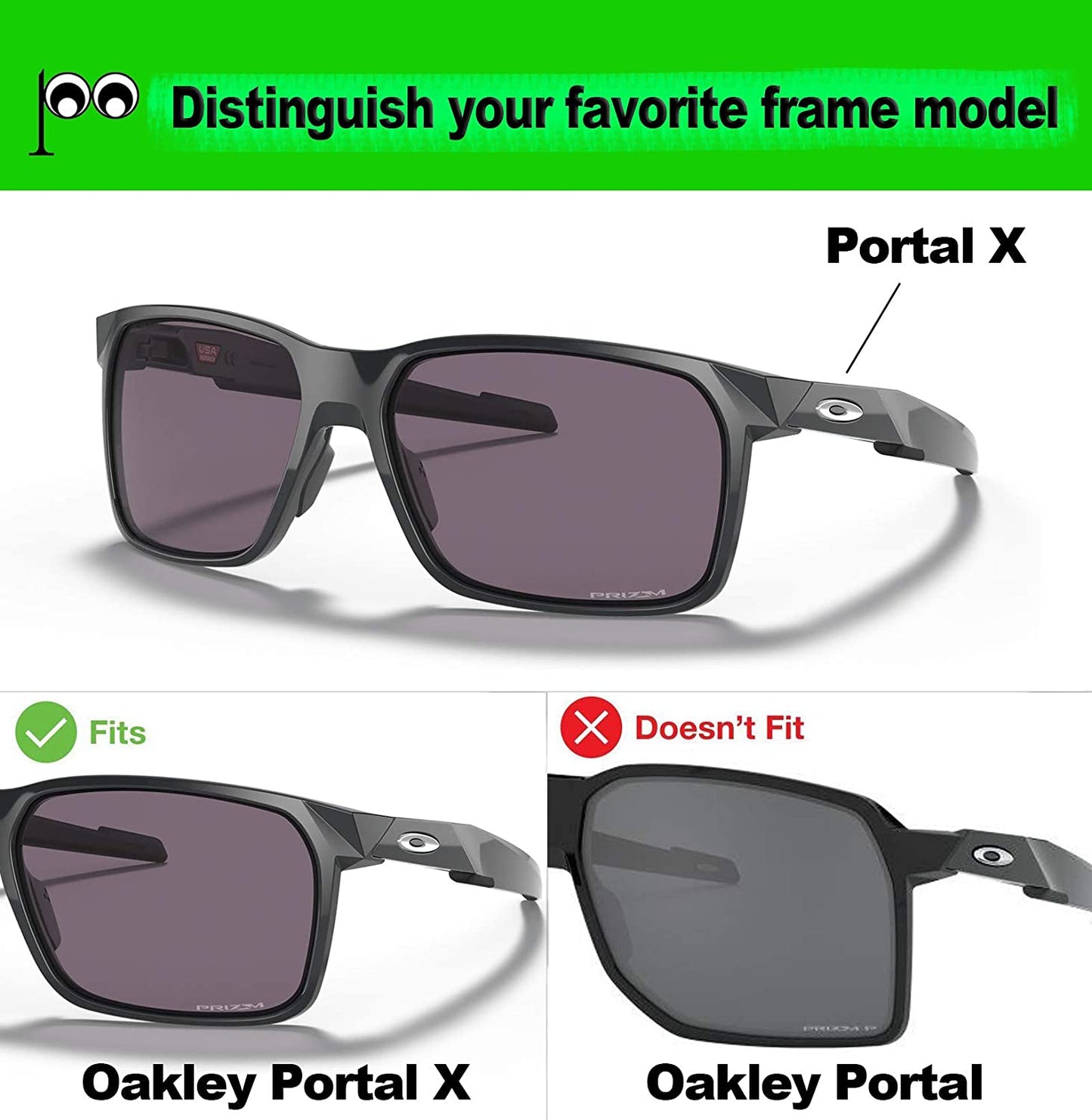 Prizo Polarized Lenses Replacement for Oakley Portal X Sunglasses OO9460 - MultiOptions