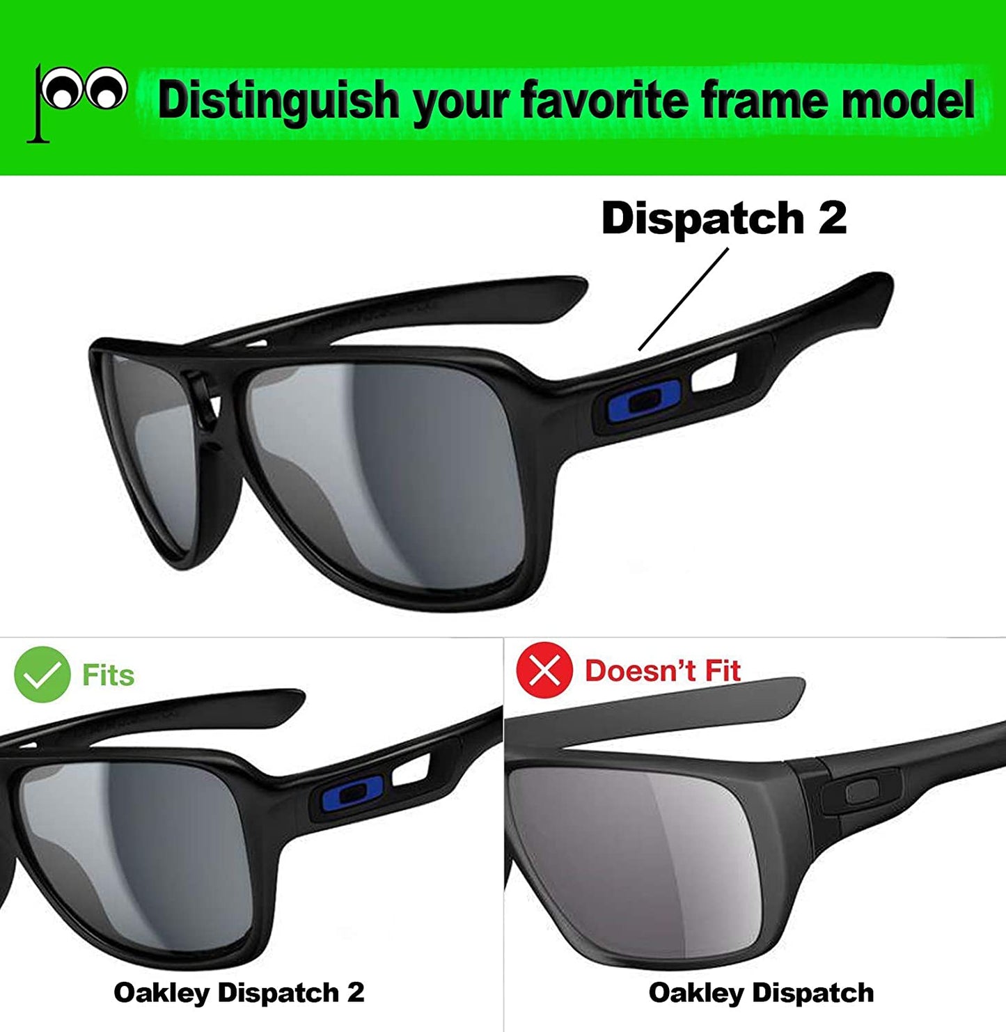 Prizo Polarized Replacement Lenses for Oakley Dispatch 2 Sunglasses OO9150 - Multiple Options