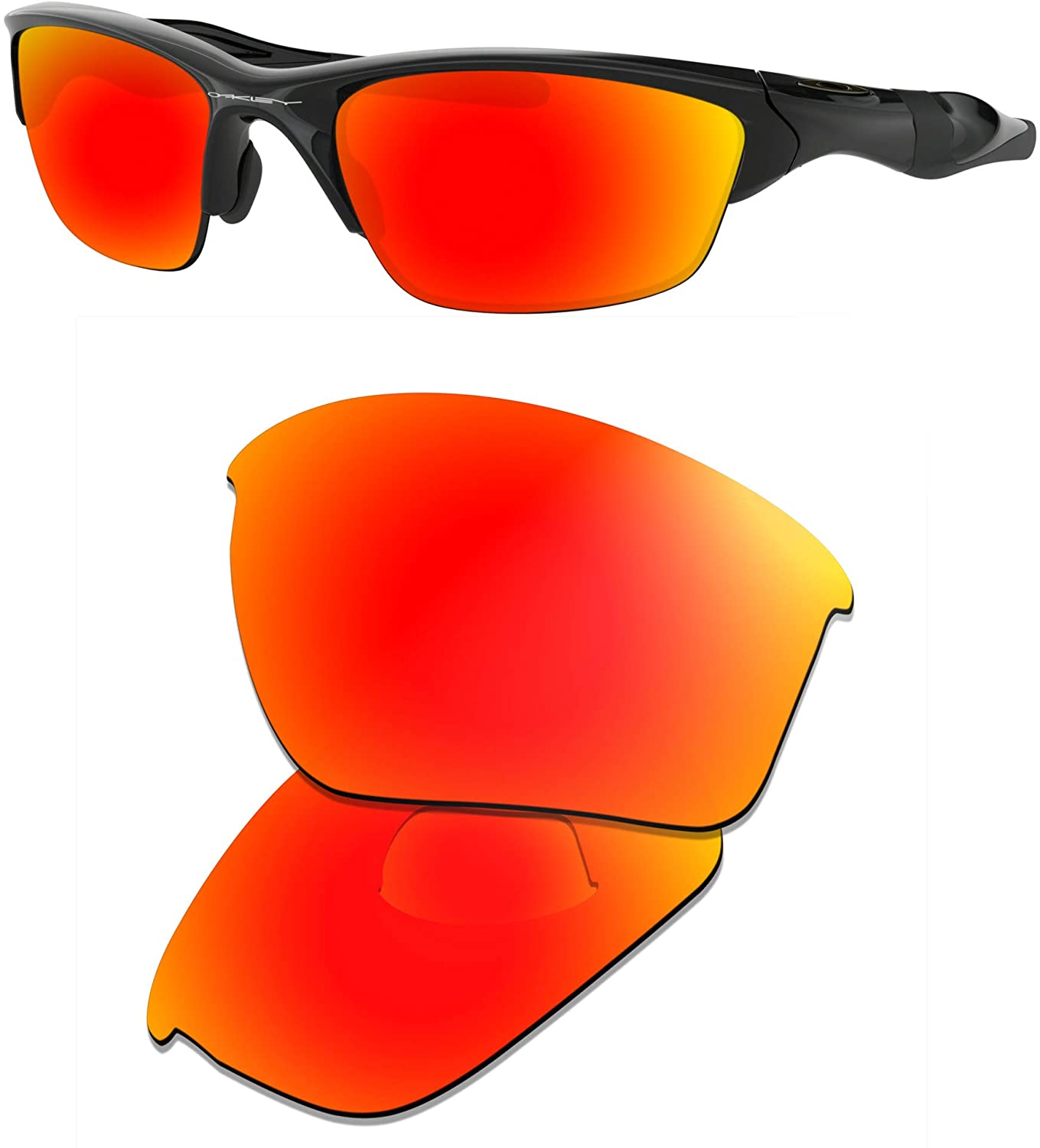 Prizo Polarized Replacement Lenses for Oakley Half Jacket 2.0 Sunglasses- Multi Options