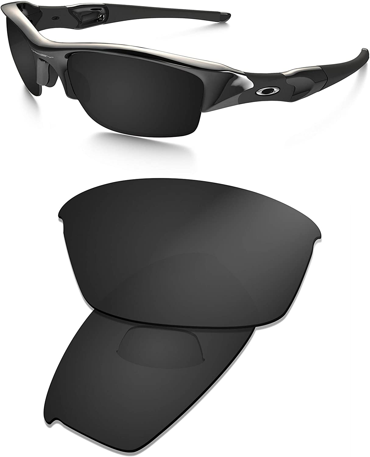 Prizo Polarized Replacement Lenses for Oakley Flak Jacket Sunglasses - Multi Options