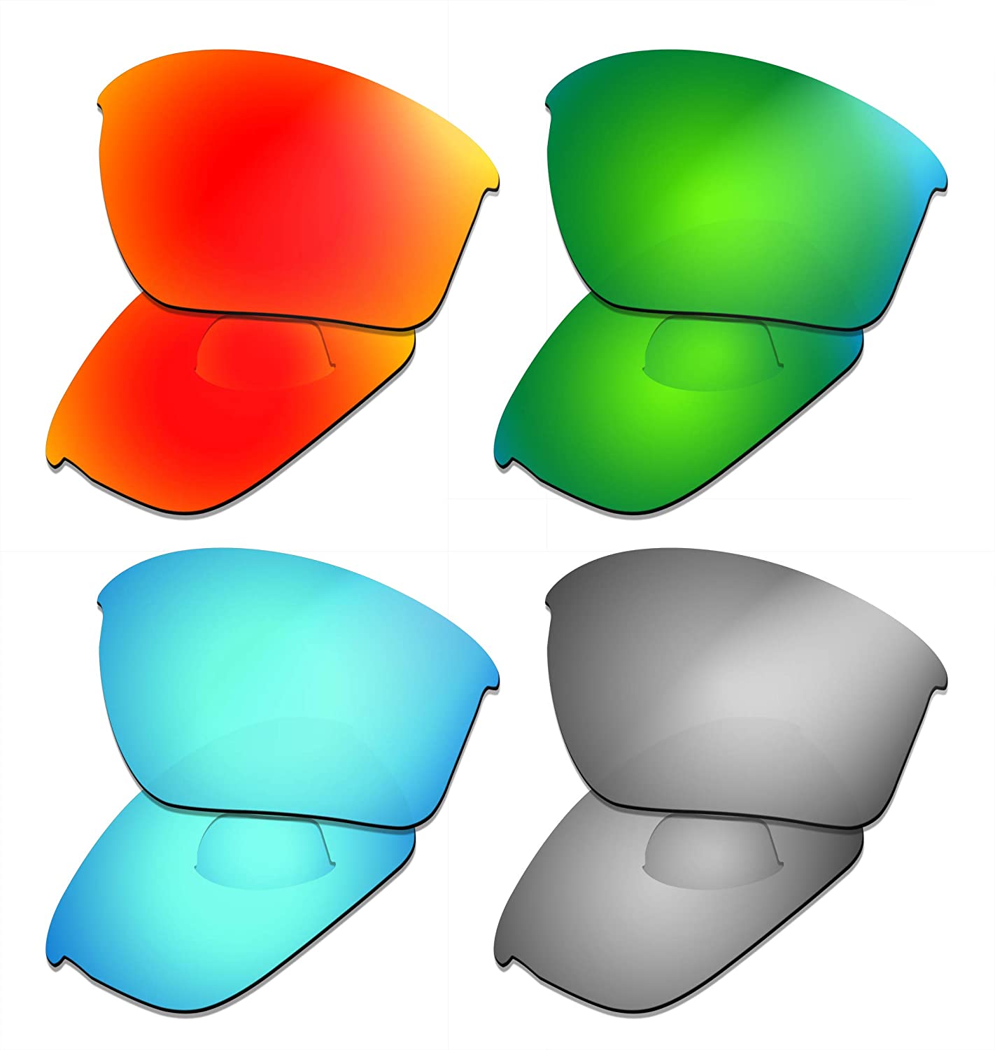 Prizo Polarized Replacement Lenses for Oakley Half Jacket 2.0 Sunglasses- Multi Options