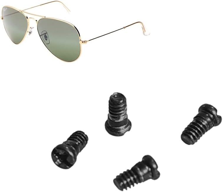 CEYDEY Replacement Silver Screws for Aviator RB3025 3025 Sunglasses Repair Kit (Set of 4),Screwdriver