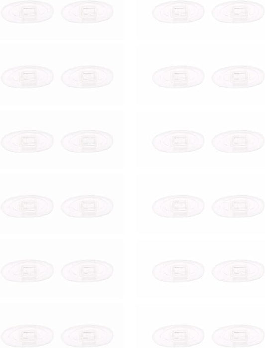 NicelyFit 12 Pairs Clear Push-on Snap-in Nose Pads for Oakley Eyeglass Glass Frames Eyewear etc.