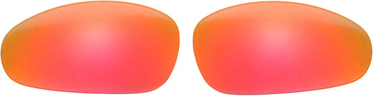 NicelyFit Polarized Replacement Lenses for Oakley Juliet Sunglasses Glass Frame (Fire Red Mirror)