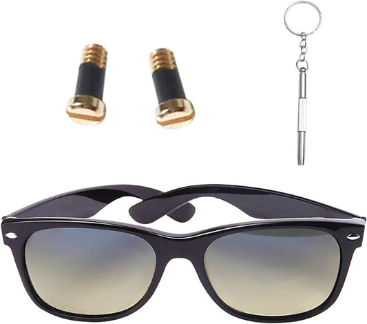 Replacement Sunglass Screw Compatible for Ray Ban Wayfarer RB2132 Sunglasses,with Screw Driver Golden.