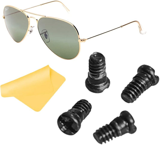 CEYDEY Replacement Silver Screws for Aviator RB3025 3025 Sunglasses Repair Kit (Set of 4),Screwdriver
