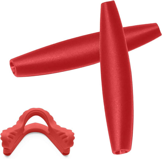 Solid Red Nosepieces and Solid Red Earsocks for Oakley M Frame Heater Sunglass