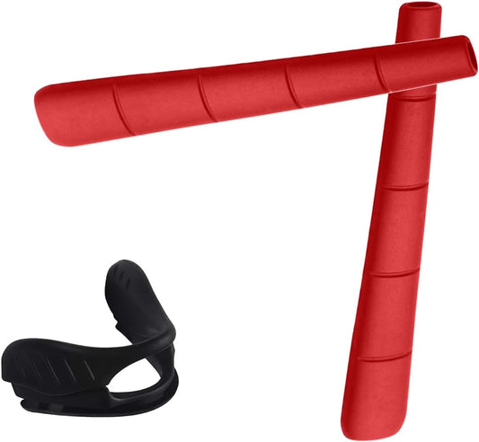 Black Nosepieces and Red Earsocks for Oakley SI Ballistic M Frame 2.0 Sunglass