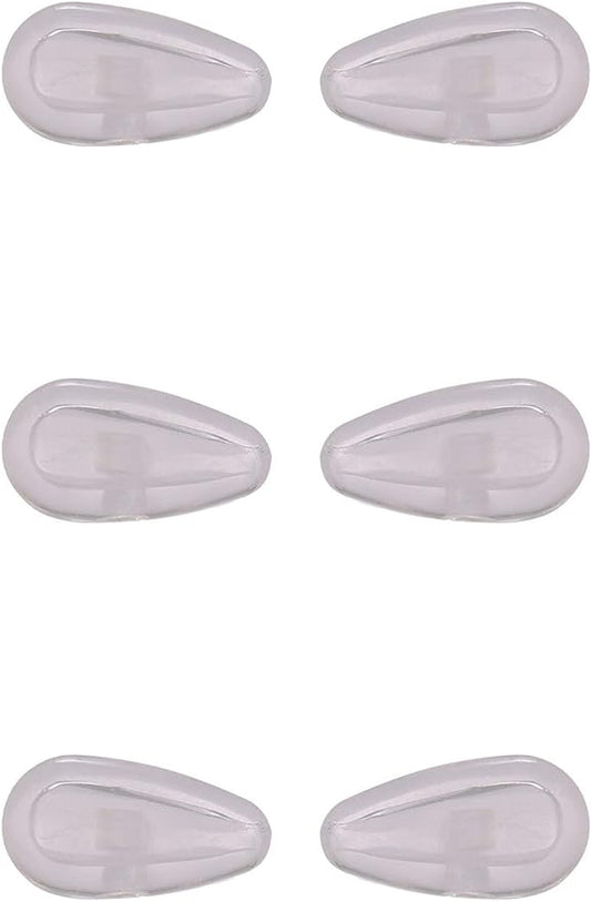 Lot of 3 Pairs Clear Screw-In Nose Pads w Air Cushion for Oakley Eye Glass Eyeglass Sunglass Frames NicelyFit