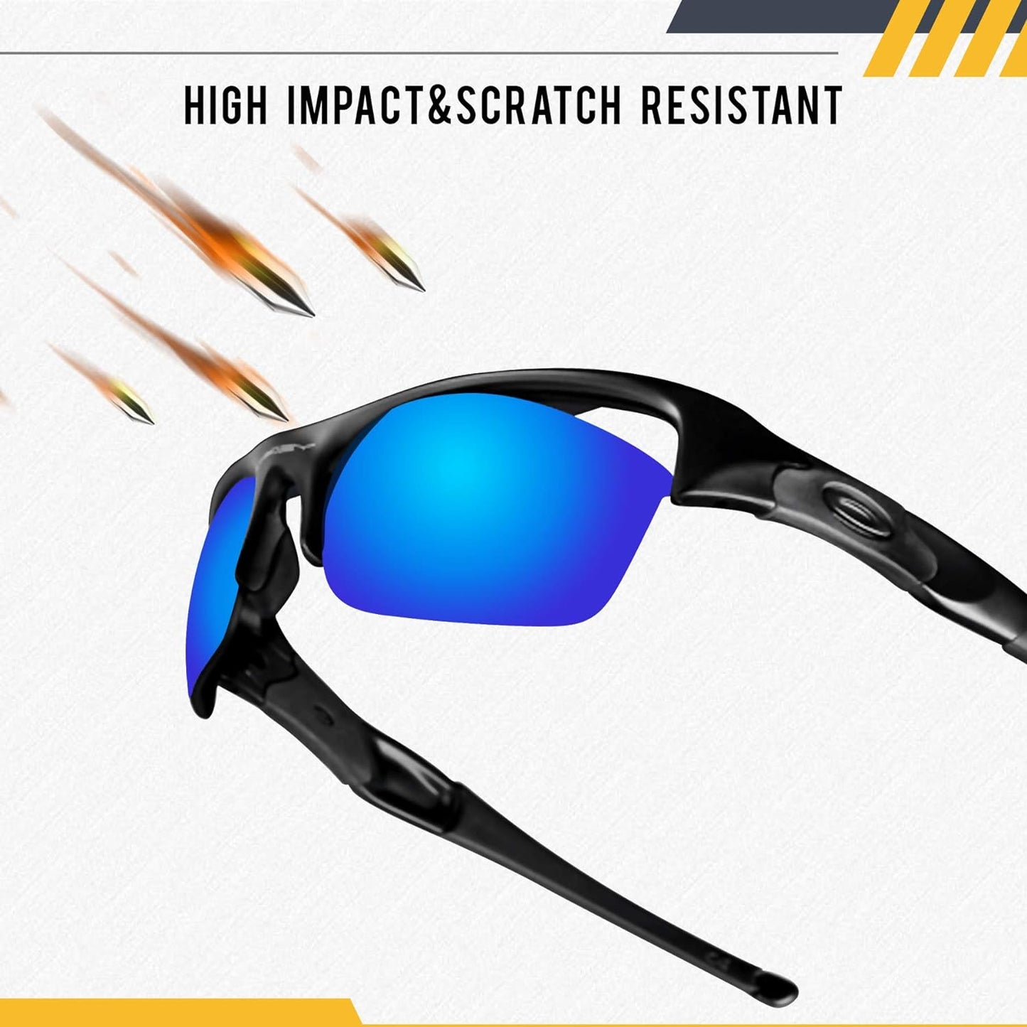 SEEABLE Premium Polarized Mirror Replacement Lenses for Oakley Half Wire XL Sunglasses