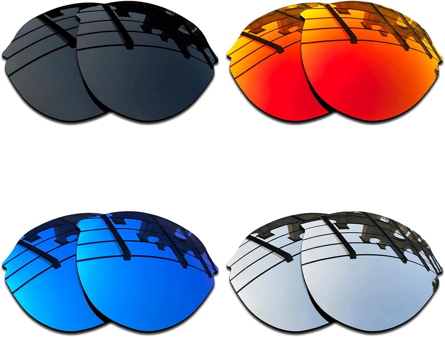 SEEABLE Premium Polarized Mirror Replacement Lenses for Oakley Trailing Point OO9447-65mm Sunglasses