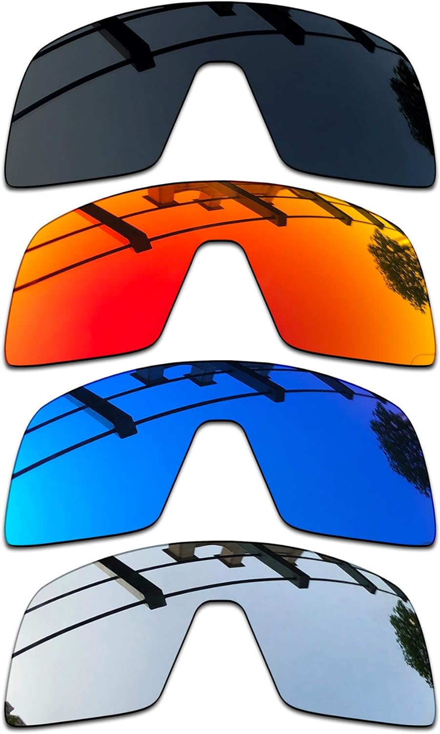 SEEABLE Premium Polarized Mirror Replacement Lenses & Nose Piece for Oakley Sutro OO9406 Sunglasses