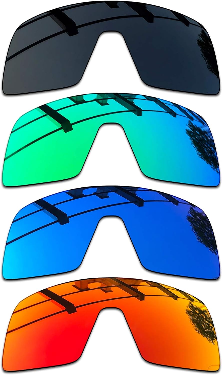 SEEABLE Premium Polarized Mirror Replacement Lenses & Nose Piece for Oakley Sutro OO9406 Sunglasses