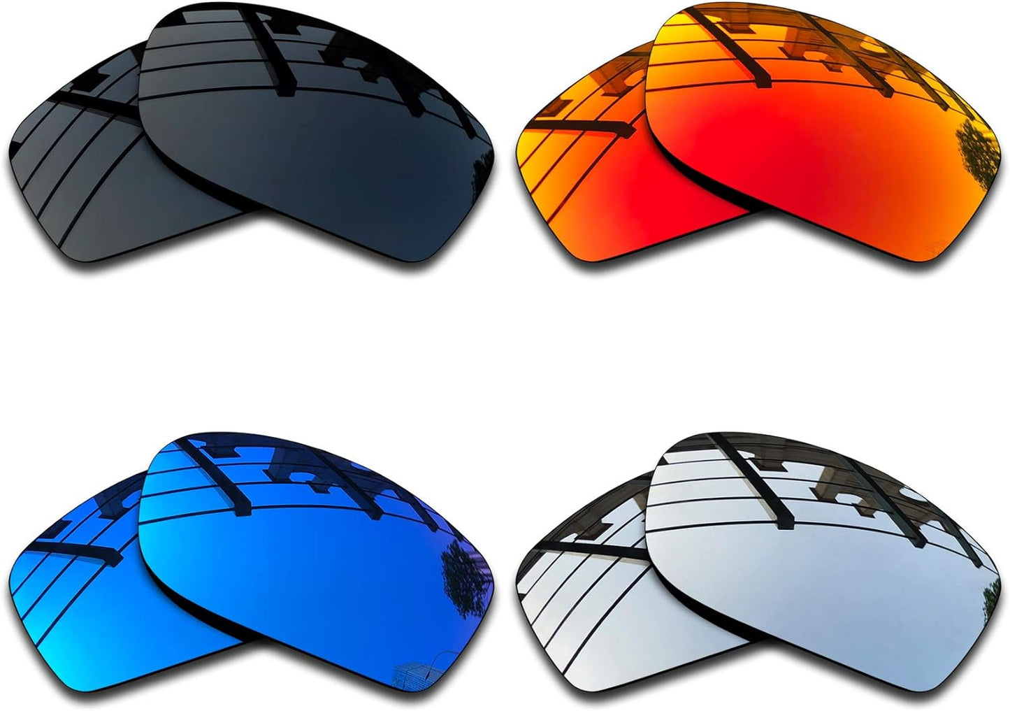 SEEABLE Premium Polarized Mirror Replacement Lenses & Rubber Kit for Oakley Jawbone Sunglasses