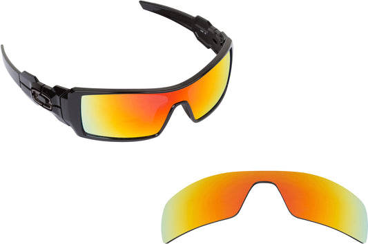 LenSwitch Polarized Replacement Lenses for Oakley Oil Rig Sunglasses Red