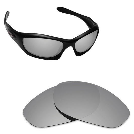 Hawkry Polycarbonate Replacement Lense for-Oakley Monster Dog Sunglass - Silver