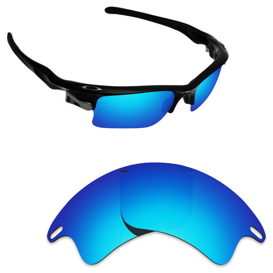 Hawkry Polarized Replacement Lenses for-Oakley Fast Jacket XL Sunglass Ice Blue