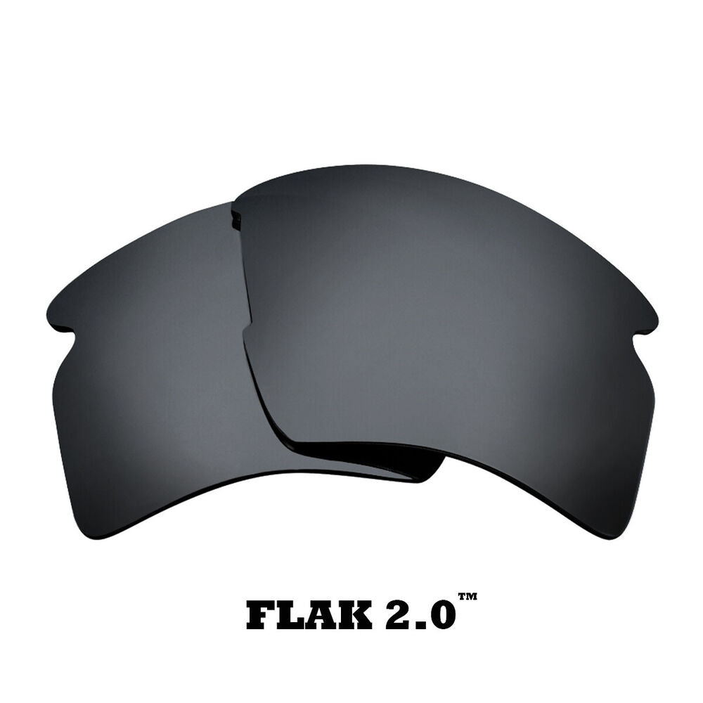 LenSwitch Replacement Lenses for Oakley Flak 2.0 XL Sunglasses Black Iridium