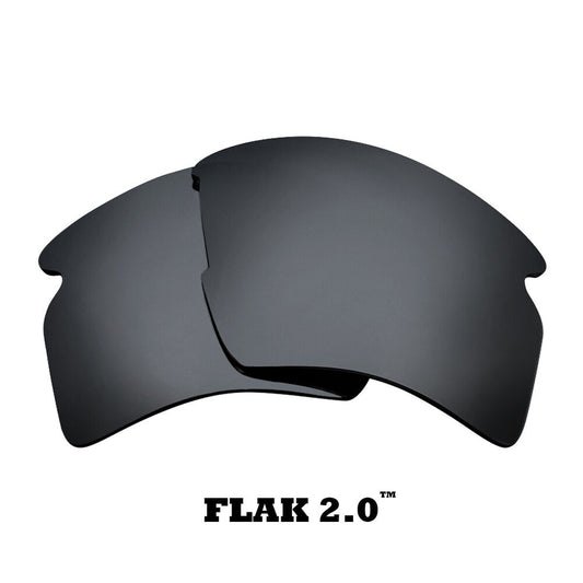 LenSwitch Replacement Lenses for Oakley Flak 2.0 XL Sunglasses Black Iridium
