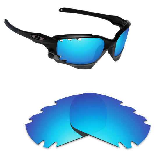 Hawkry Polarized Replacement Lenses for-Oakley Jawbone Vented Ice Blue Mirror