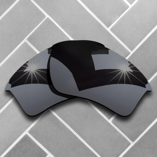 Polarized Black Chrome Mirrored Replacement Lenses for-Oakley Half Jacket 2.0 XL