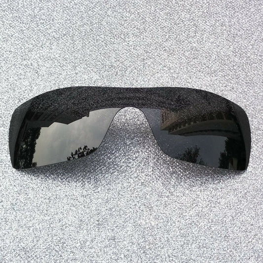 2 Sets of Black Polarized Replacement Lenses For-Oakley Batwolf Frame OO9101