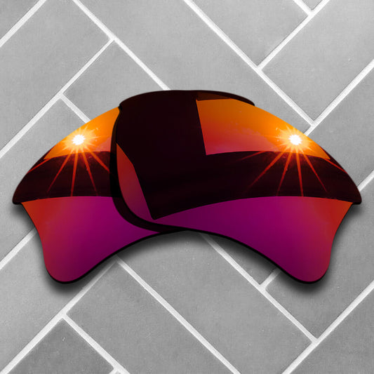 Polarized Magenta Red Mirrored Replacement Lenses for-Oakley Flak Jacket XLJ