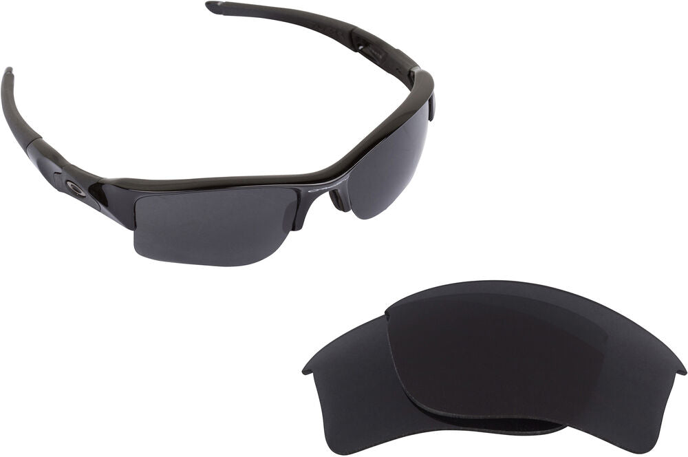 LenSwitch Replacement Lenses for Oakley Quarter Jacket Sunglasses Dark Gray